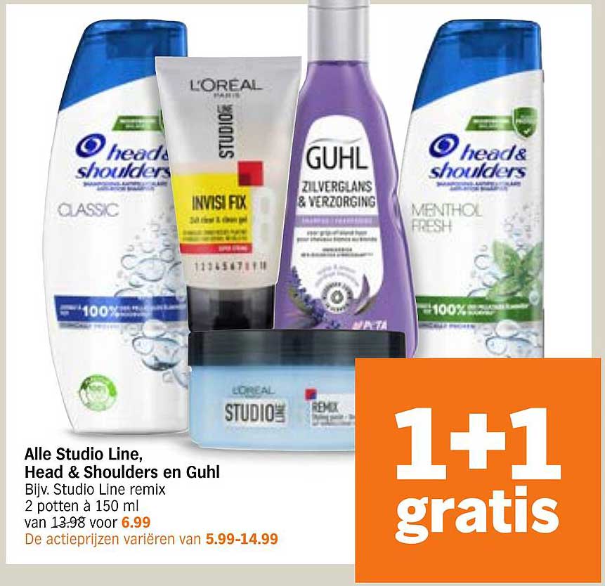 Alle Studio Line, Head & Shoulders en Guhl