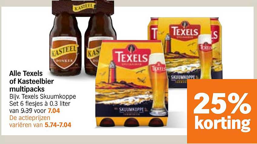 Alle Texels of Kasteelbier multipacks