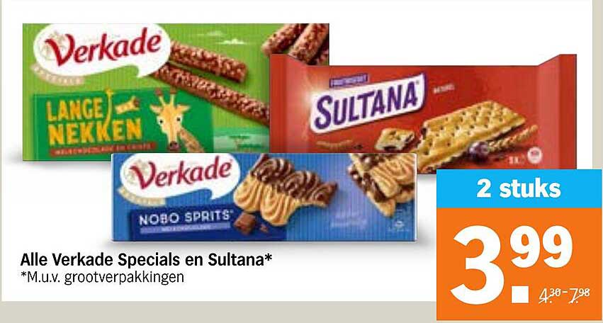 Alle Verkade Specials en Sultana*