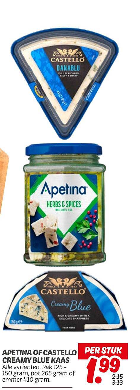 Apetina of Castello Creamy Blue Kaas