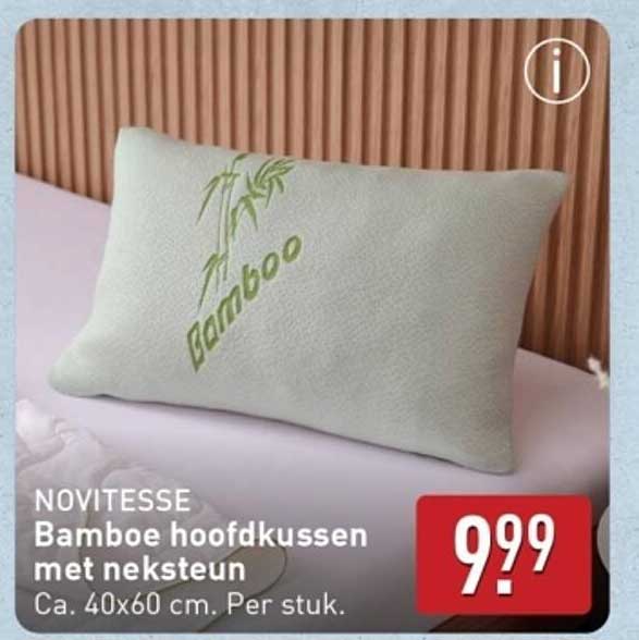 Bamboe hoofdkussen met neksteun
