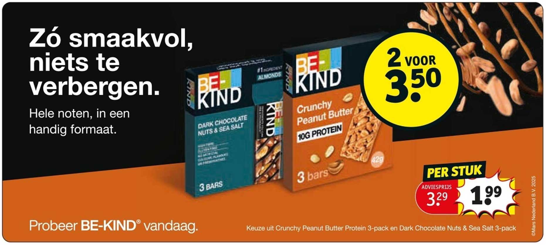 BE-KIND Crunchy Peanut Butter 3-pack