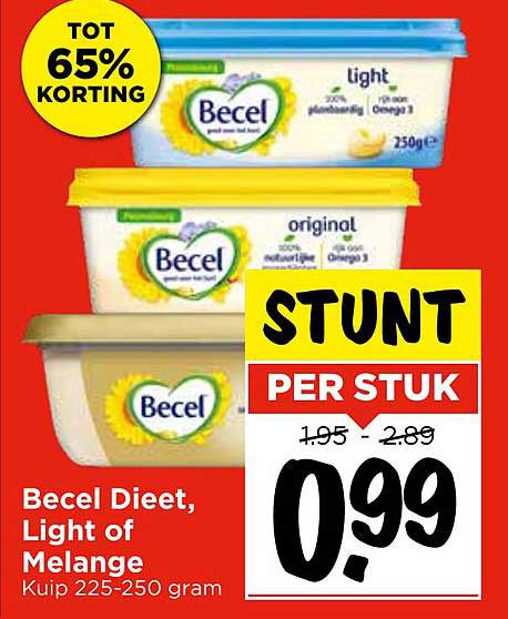 Becel Dieet, Light of Melange Kuip 225-250 gram