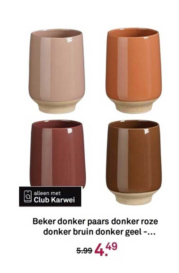 Beker donker paars donker roze donker bruin donker geel - ...