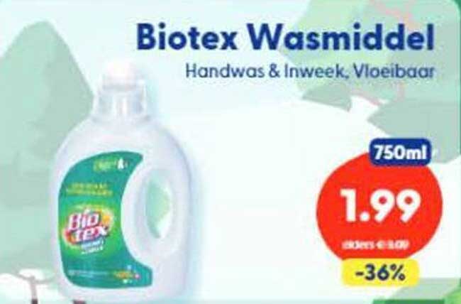 Biotex Wasmiddel Handwas & Inweek, Vloeibaar 750ml