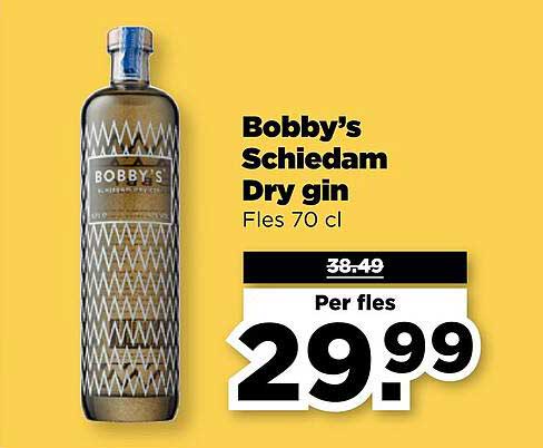 Bobby's Schiedam Dry gin Fles 70 cl