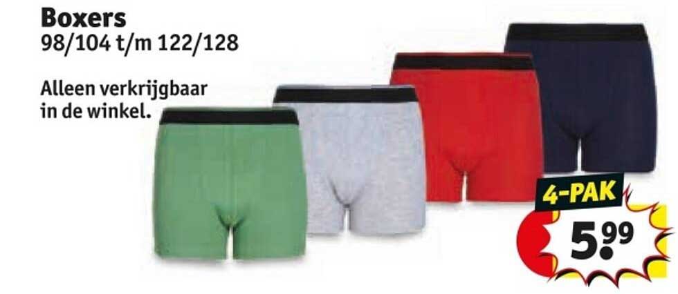 Boxers 98/104 t/m 122/128 - 4-PAK