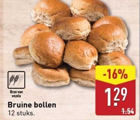 Bruine bollen 12 stuks.