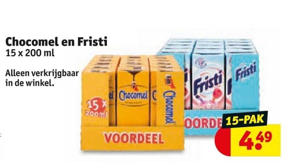Chocomel en Fristi 15 x 200 ml