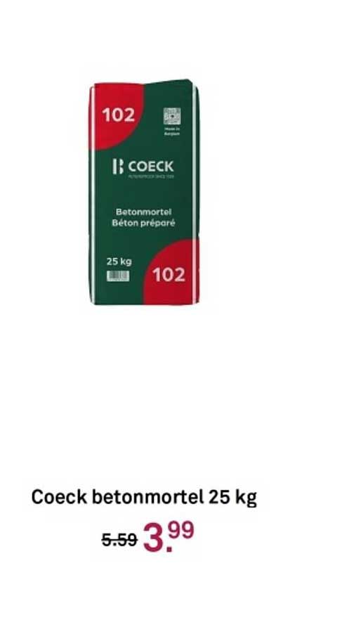 Coeck betonmortel 25 kg