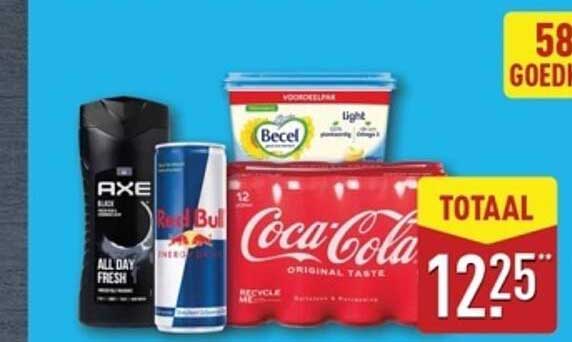 DEAL: AXE, Red Bull, Becel & Coca-Cola voor slechts €12,25!