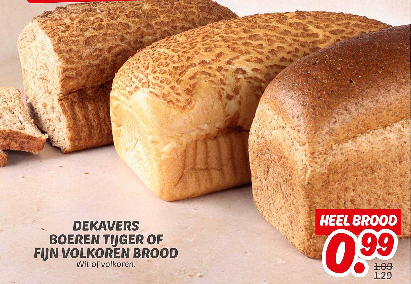 DEKAVERS BOEREN TIJGER OF FIJN VOLKOREN BROOD