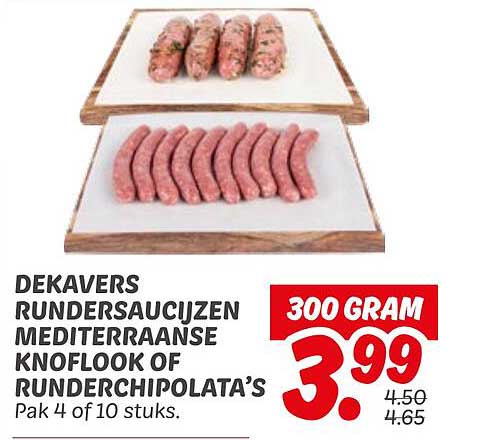 DEKAVERS RUNDERSAUCIJZEN MEDITERRANE KNOFLLOOK OF RUNDERCHIPOLATA’S