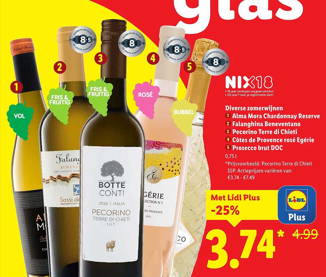 Diverse zomerwijnen