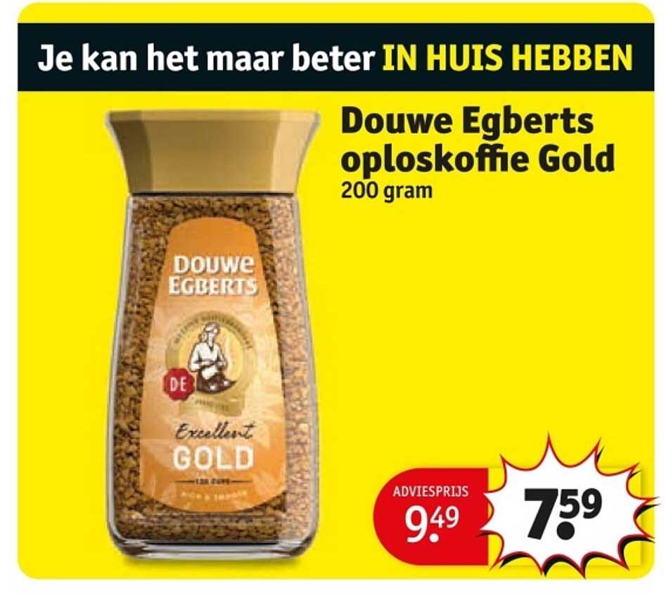 Douwe Egberts oploskoffie Gold 200 gram