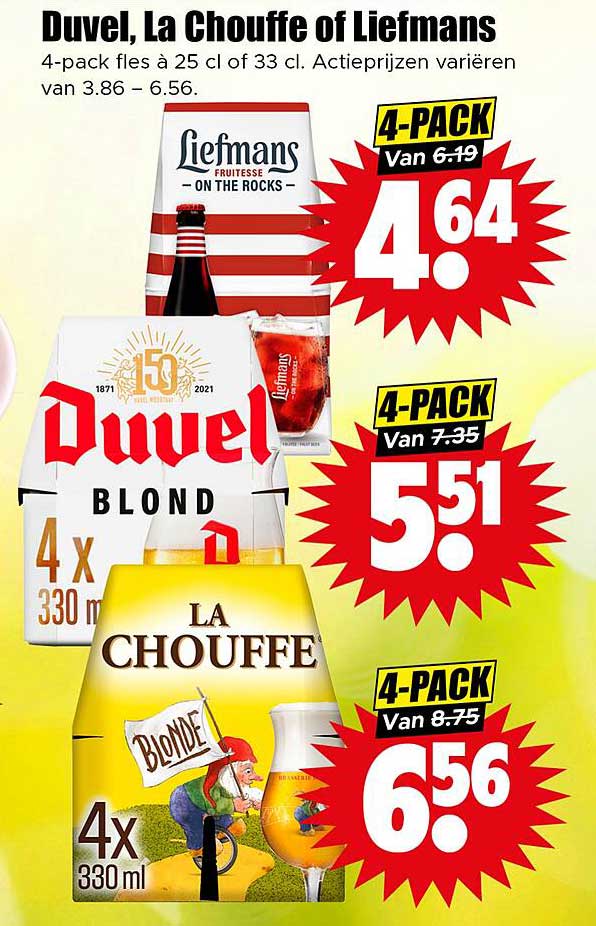 Duvel, La Chouffe of Liefmans 4-pack