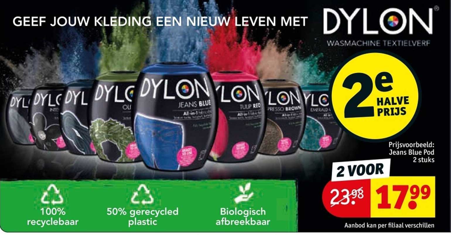 Dylon Wasmachine Textielverf 2 voor 17,99