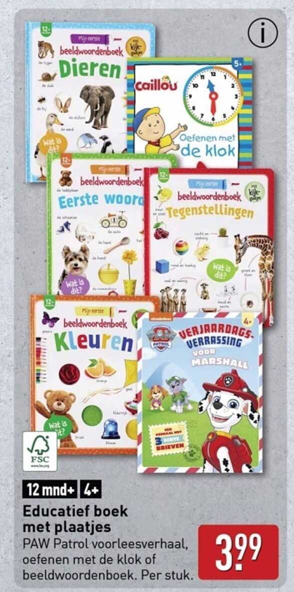 Educatief boek met plaatjes