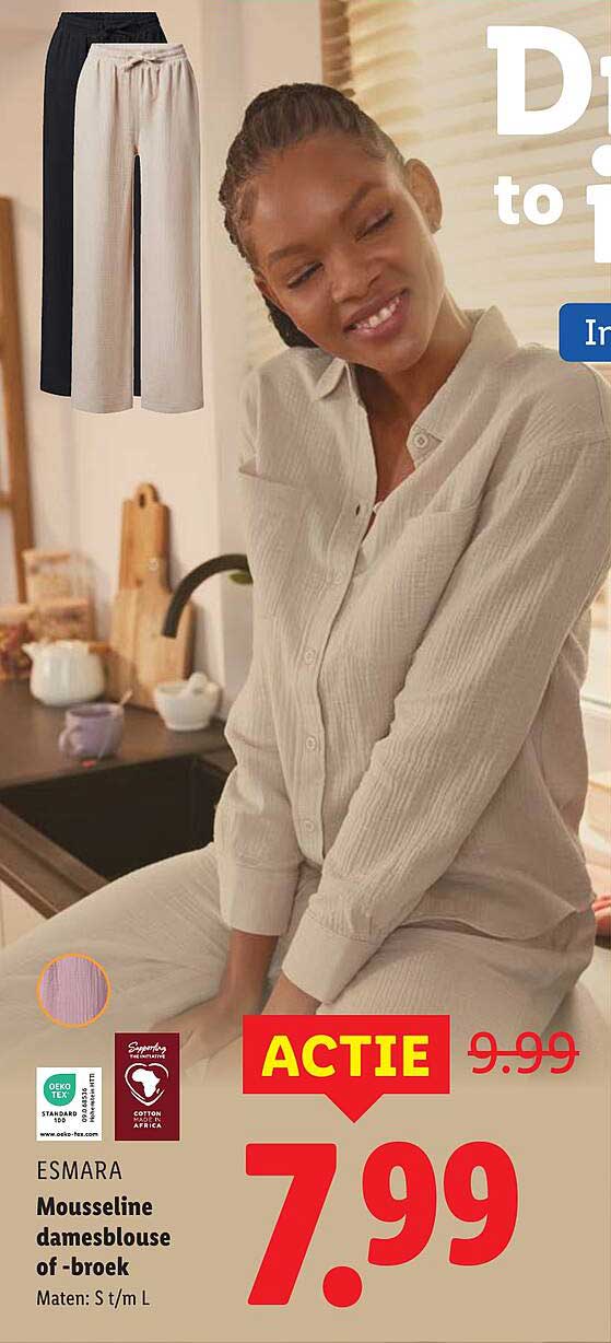 Esmara Mousseline damesblouse of -broek