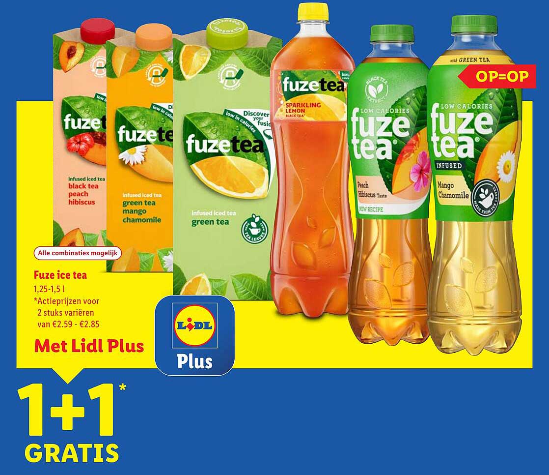 Fuze ice tea 1,25-1,5 l 1+1 gratis