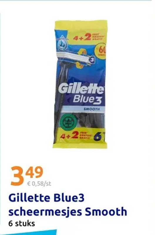 Gillette Blue3 scheermesjes Smooth