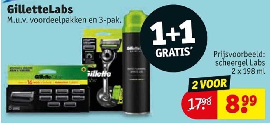 GilletteLabs M.u.v. voordeelpakken en 3-pak.