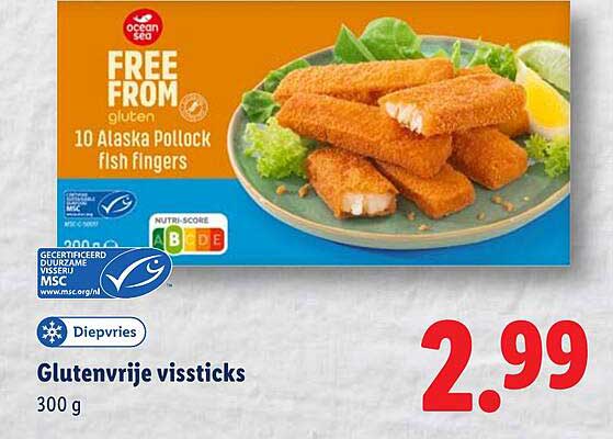 Glutenvrije vissticks