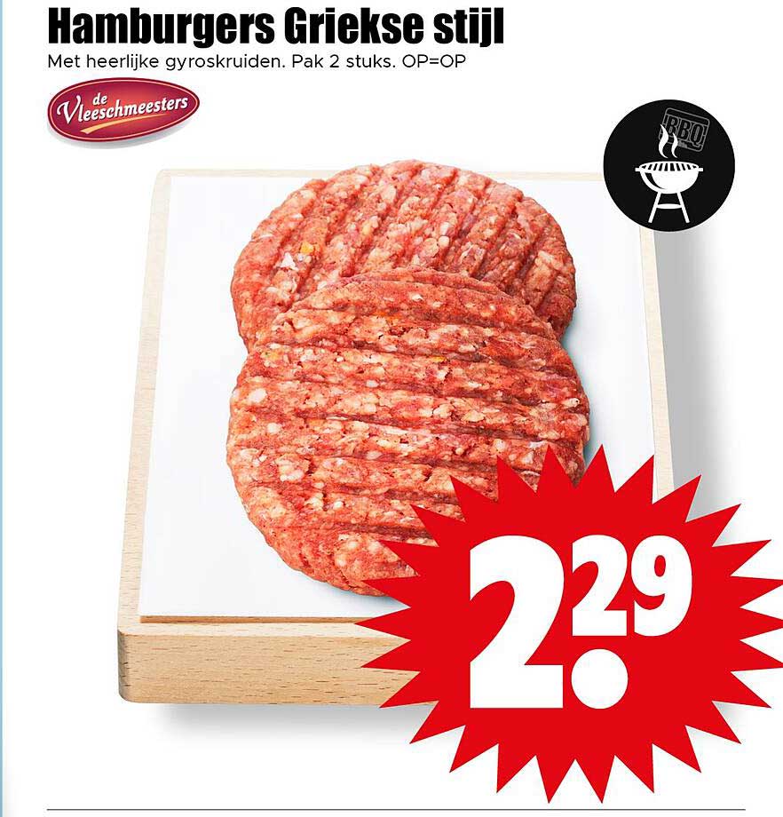 Hamburgers Griekse stijl