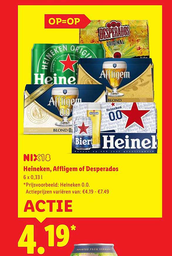 Heineken, Affligem of Desperados