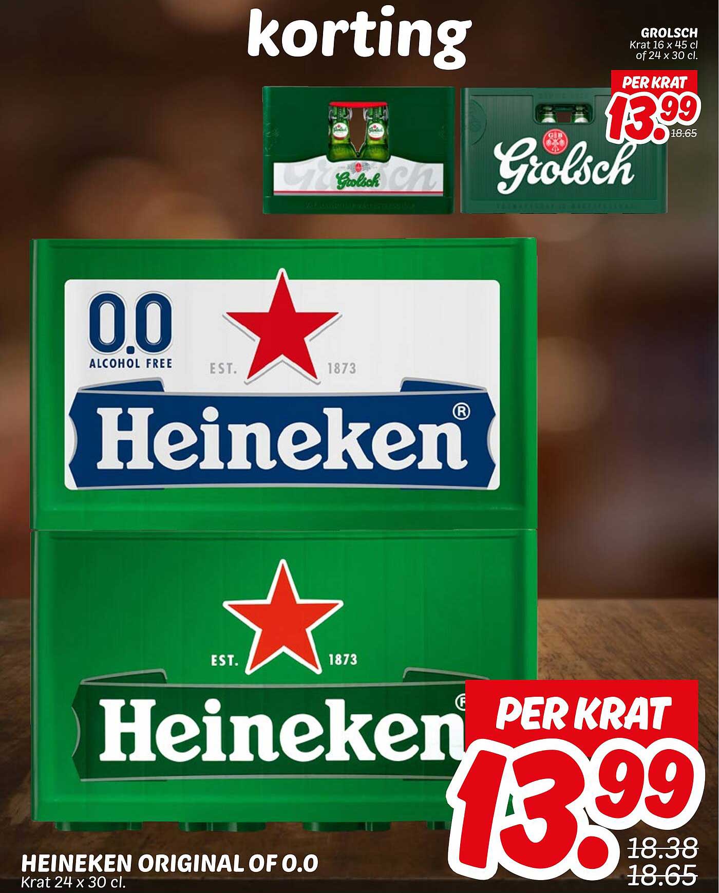 HEINEKEN ORIGINAL OF 0.0 Krat 24 x 30 cl.