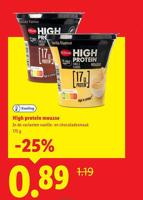 High protein mousse