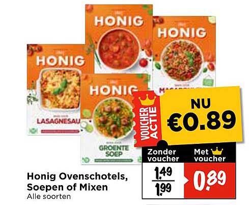 Honig Ovenschotels, Soepen of Mixen Alle soorten