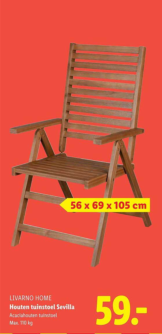 Houten tuinstoel Sevilla
