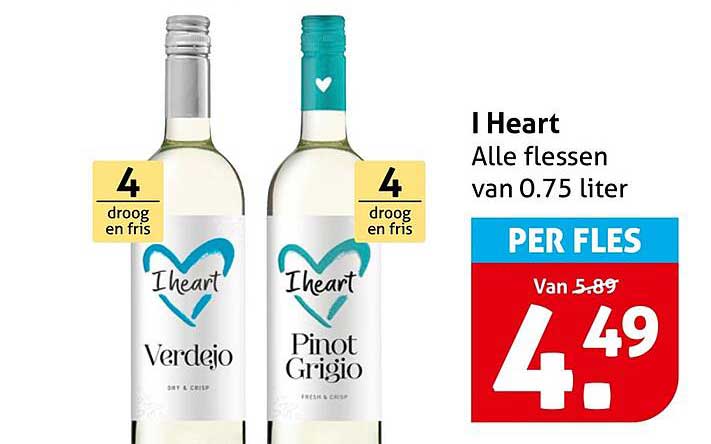 I Heart Alle flessen van 0.75 liter