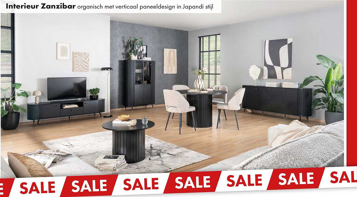 Interieur Zanzibar organisch met verticaal paneeldesign in Japandi stijl