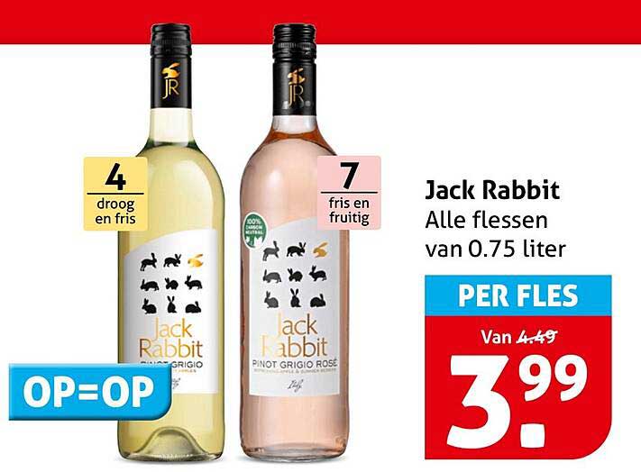 Jack Rabbit - Alle flessen van 0.75 liter