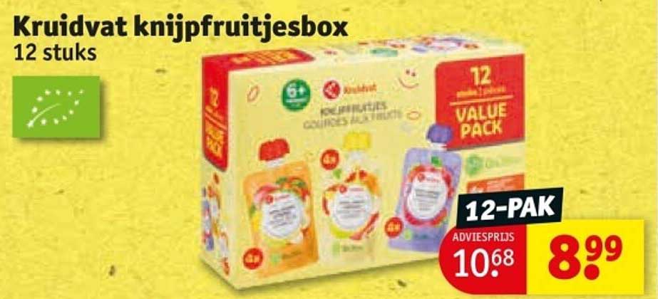 Kruidvat knijpfruitjesbox 12 stuks