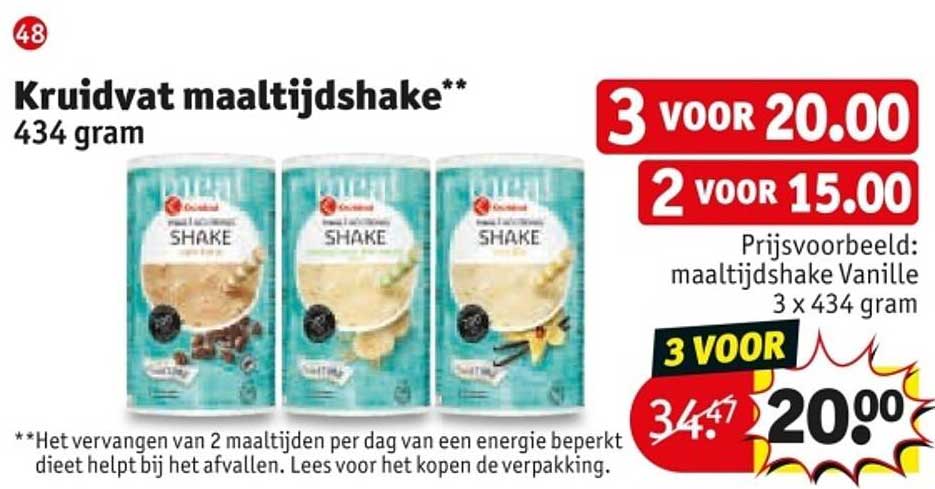 Kruidvat maaltijdshake 434 gram