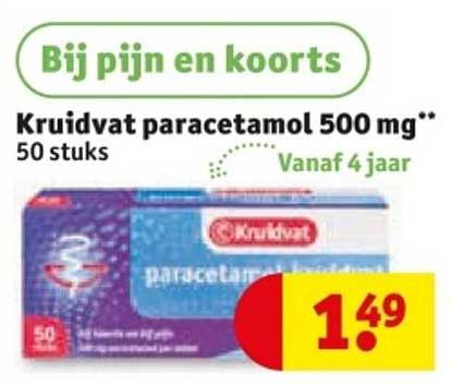 Kruidvat paracetamol 500 mg** 50 stuks