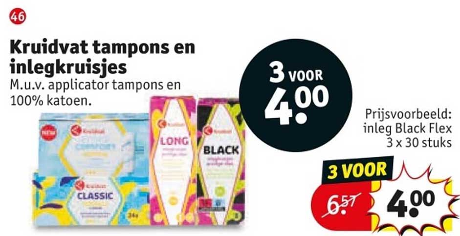 Kruidvat tampons en inlegkruisjes