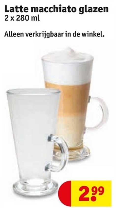 Latte macchiato glazen 2 x 280 ml