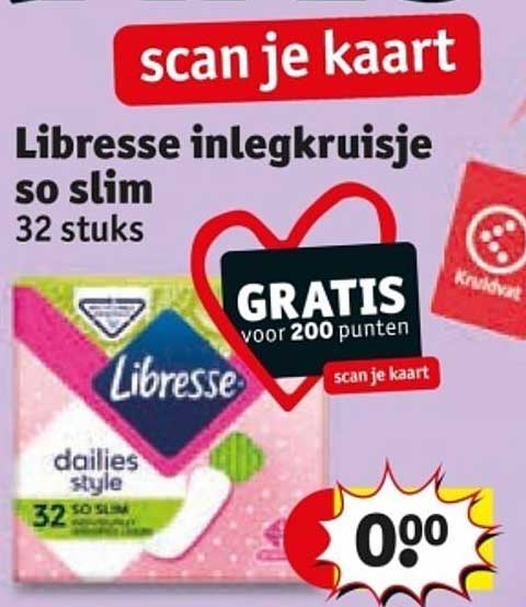 Libresse inlegkruisje so slim 32 stuks