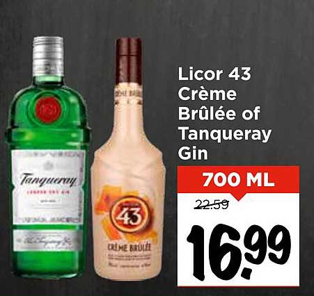 Licor 43 Crème Brûlée of Tanqueray Gin 700 ML