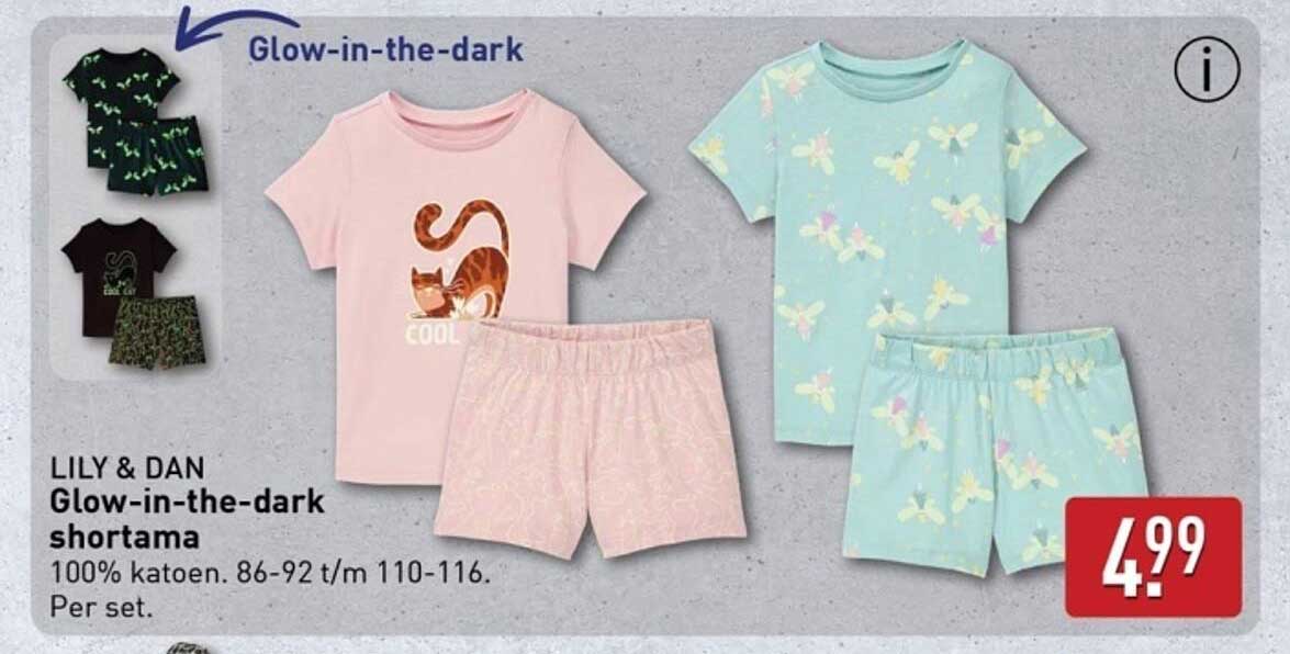 LILY & DAN Glow-in-the-dark shortama