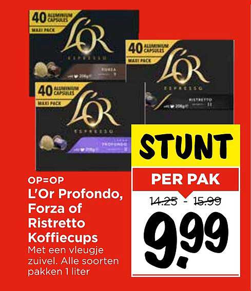 L’Or Profondo, Forza of Ristretto Koffiecups