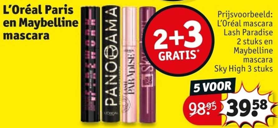 L’Oréal Paris en Maybelline mascara