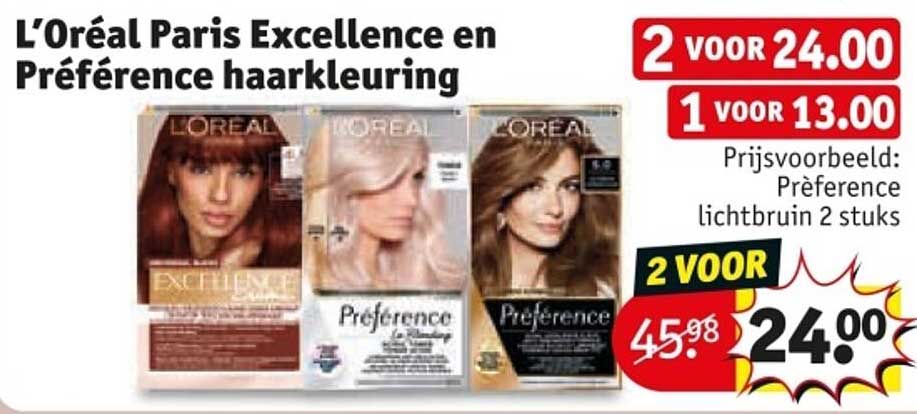 L’Oréal Paris Excellence en Préférence haarkleuring