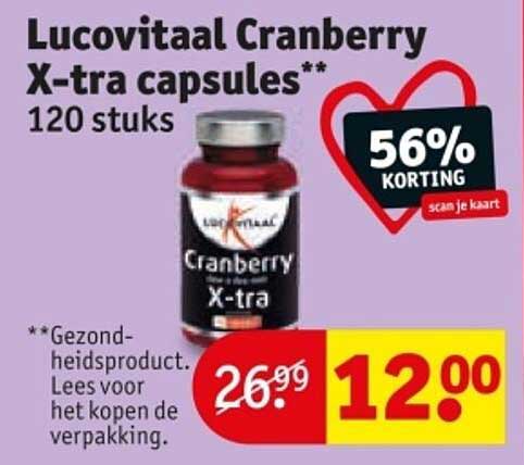 Lucovitaal Cranberry X-tra capsules** 120 stuks