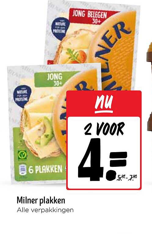 Milner plakken - 2 voor 4,=