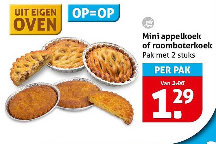 Mini appelkoek of roomboterkoek